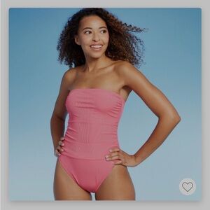 NWT‎ SHADE & SHORE Pink Swimsuit XL